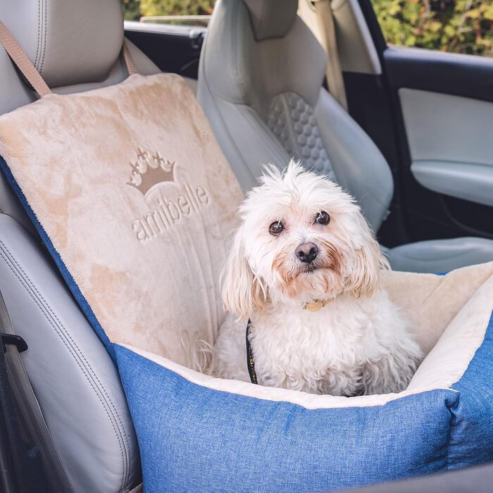 Автокрісло для собак та котів, Universal, миється, чорне, штучна шкіра, 55 x 55 см (Bella Jeans)