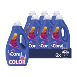 Рідкий пральний засіб Coral Color Farbschutz для кольорових речей, 1.15 л, набір 6 шт