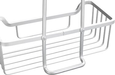 WENKO Thermostat-Dusch-Caddy Milo, Shower Caddy for Hanging on the Faucet, Shelf Made of Aluminum (Rust-Proof), 25 x 36 x 14 cm