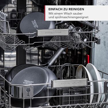 Млинцева пательня KitchenAid Classic Forged 24 см, анодований алюміній, керамічне антипригарне покриття без PFAS, для індукції, духовки та посудомийки, чорна