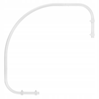 Дуговий шторний карниз Sasko 80-80 x 25 мм, білий