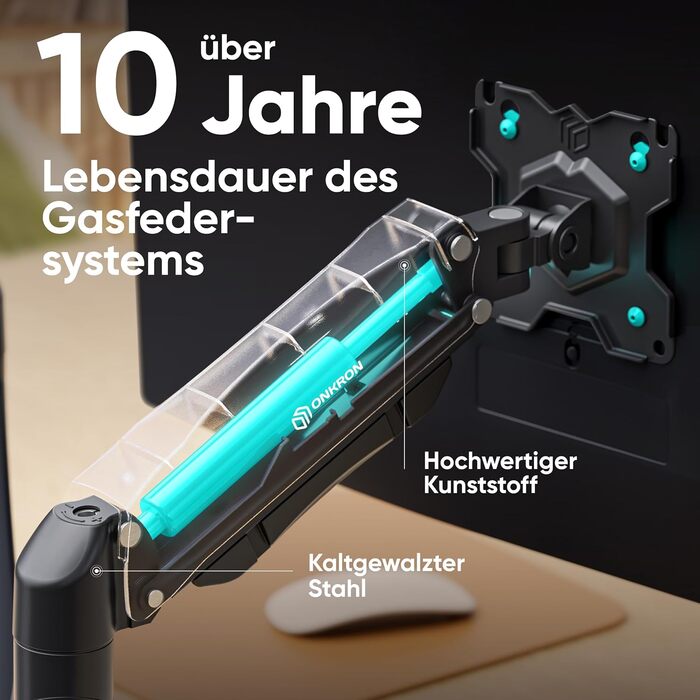 Кріплення для монітора ONKRON G160-W (білий) – 2 монітори, 13-32 дюйми, до 8 кг, VESA 75x75-100x100
