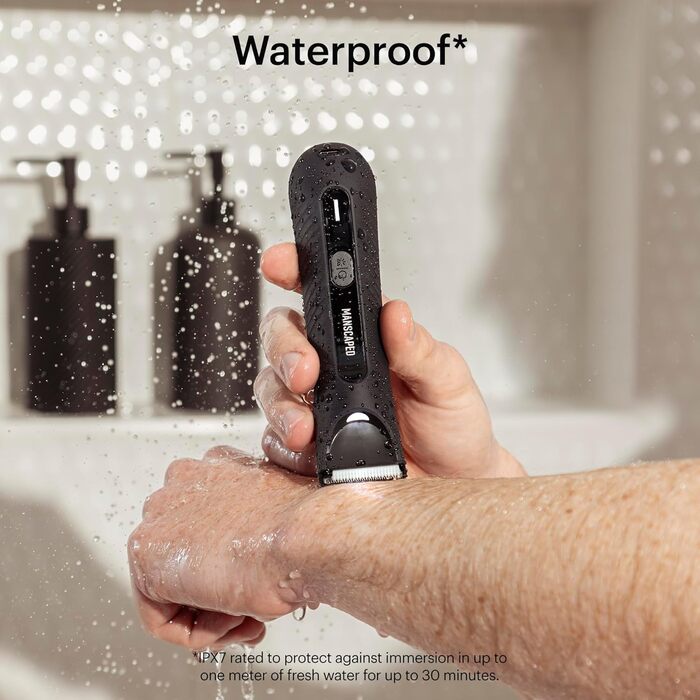 MANSCAPED® The Lawn Mower® 3.0 Plus Listen & Body Hair Trimmer - Updated SkinSafe® Trimmer Blade, Waterproof Wet/Dry Grooming, USB-C Rechargeable, Wireless Ball Razor for Men
