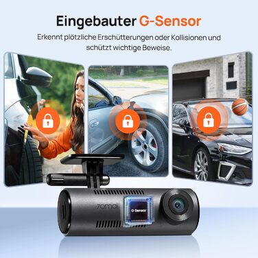 Відеореєстратор 70mai M310 2K WiFi для авто, 1296P WDR, Super Night Vision, 24h парковка, запис по колу, виявлення зіткнень, 256GB