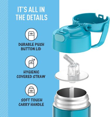 Термос Thermos Funtainer 340 мл, фіолетовий (12 oz) - дитяча пляшка для напоїв