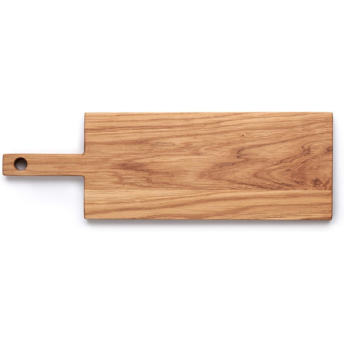 Edelding Cutting and Serving Board made of high-quality oak, 30 x 13 cm in size with a practical 10 cm handle | Antibacterial kitchen board | Serving board, breakfast board, solid wood cutting board