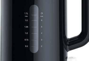 Електричний чайник Braun Household Breakfast1 Collection WK1100BK, 1.7 л, 2200 Вт, з фільтром від накипу, чорний