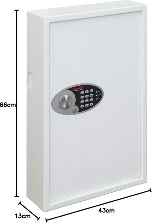 Шкафчик для ключів Phoenix Cygnus KS0032E на 48 ключів з ключницями, білий, 36x30x10 см