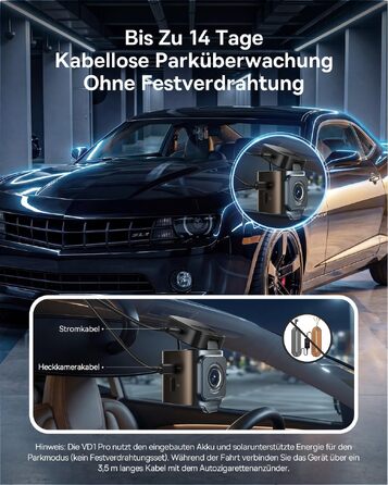 Автомобільний відеореєстратор Baseus VD1 Pro 4K/1080P з передньою та задньою камерами
