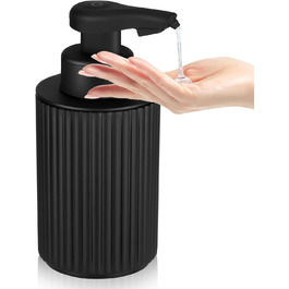 Phneems Automatic Soap Dispenser - Electric Automatic Soap Dispenser with Sensor - No Touch Sensor - Automatic Soap Dispenser for Bathroom, Kitchen, Office - USB - Black
