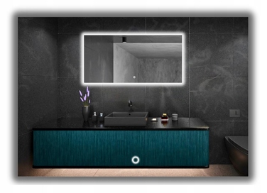 Настінне дзеркало JM-Glass з LED-підсвіткою, прямокутне, 800x600 мм, IP65