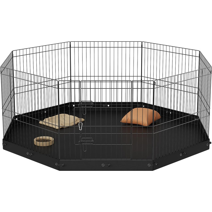 VEVOR 8-Panel Foldable Dog Playpen with Waterproof Cover & Mat - 61cm High