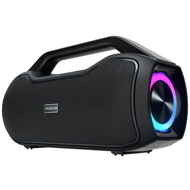 Bluetooth колонка портативна 120W з басами, водонепроникна IP65, підтримка DSP/TWS/AUX/TF/BT5.4, для вечірок та пляжу (Чорна)