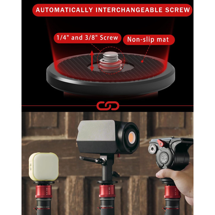 Штатив монопод IFOOTAGE Cobra 3 C180F-P з вуглецевого волокна, 181 см, максимальне навантаження 8 кг