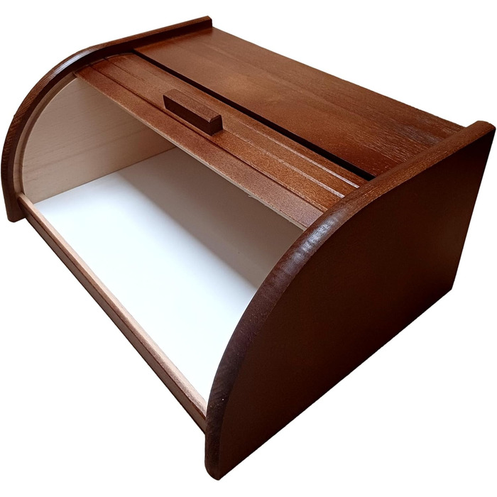 Дерев'яна коробка для хліба, розкривна/розкладна, різні моделі, темний коричневий колір, розмір Large