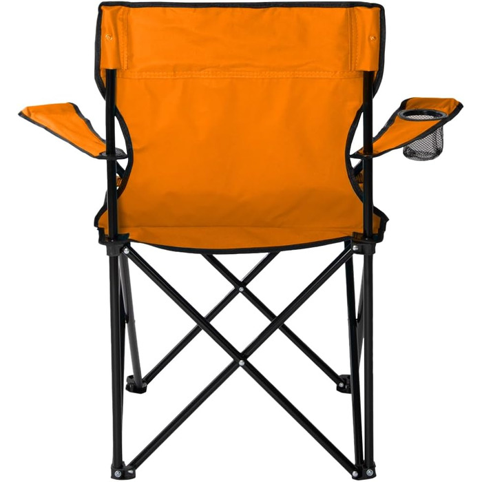 Кемпінговий стул JELEX Expedition зі спинкою, підлокітниками та тримачем для напоїв, простий механізм складання. Олив'яний, стійкий до бруду та води.