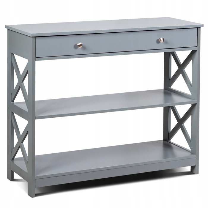 Консольний столик Costway, матовий сірий, 100 x 80 x 30 см