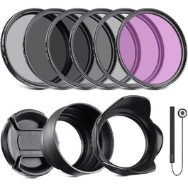Набір фільтрів NEEWER 40.5mm ND2 ND4 ND8 UV FLD CPL (кругла поляризація) з кришкою об'єктива