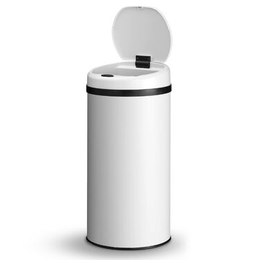 Відро для сміття Juskys з датчиком руху, 30 л, нержавіюча сталь, контактне відкриття, з кришкою для пакетів