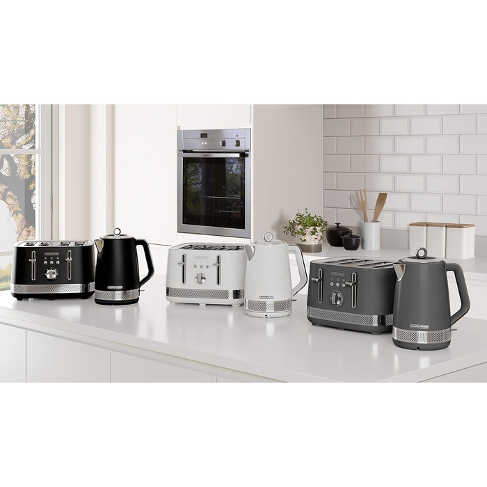 Електричний чайник Morphy Richards Illumination з нержавіючої сталі, 1.7 л, Титан