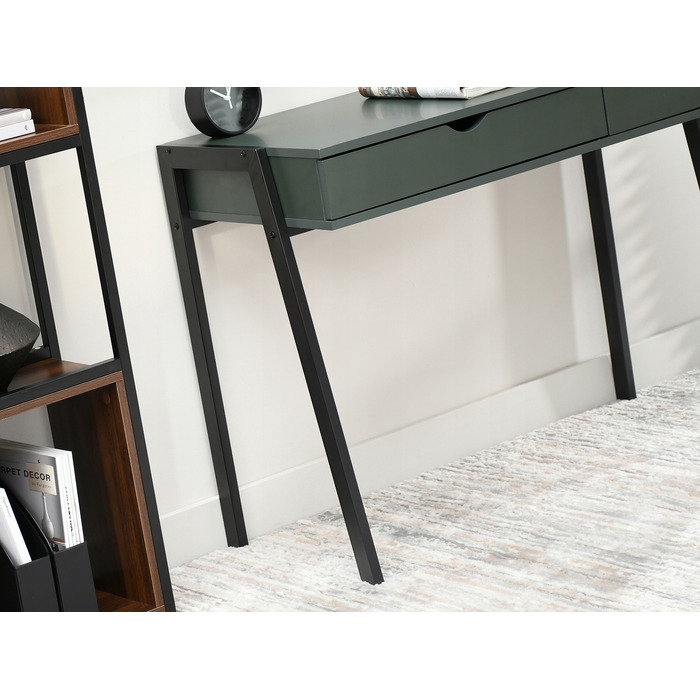 Прямокутний письмовий стіл Mebel-Partner 100 x 45 x 75 см, чорний з зеленим