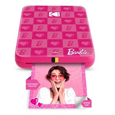 Фотодрук Kodak Barbie x Step Slim Wireless: миттєвий друк, Bluetooth, 2x3” наклейки, iOS/Android