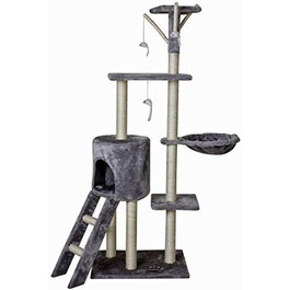 Дерево-стійка для котів Kratzbaum Kletterbaum з сизалю, 50 x 35 x 138 см, світло-сірий (CAT001hg)