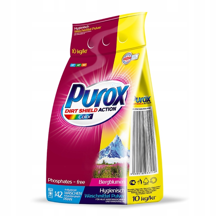 Пральний порошок Purox Color, 10 кг (мішок), на 142 прання