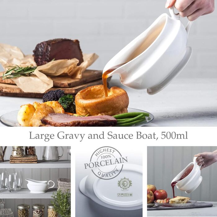 WM Bartleet & Sons 1750, T404, two porcelain sauce dishes, white, 500 ml