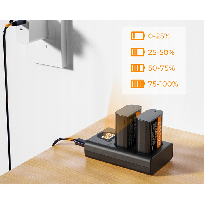 Зарядний пристрій + 2 акумулятори DMW-BLK22 для Panasonic 2400mAh (GH5, GH6, G9)