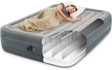 Надувний матрац Intex Queen Essential Rest Fiber-Tech RP 152x203x46 см (64126ND)