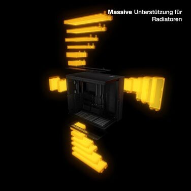 be quiet! Light Base 900 FX - Корпус ПК з повністю прозорою передньою та бічною панелями, Dual Chamber Design, 4 вентилятори Pure Wings 3 PWM (Білий)