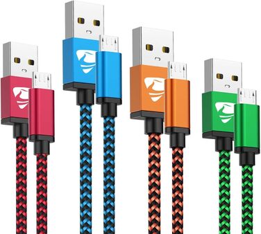 Кабель USB-C на USB-C 100W, 4 шт. (0.5+1+1.5+2м) з нейлону, PD 3.0, для iPhone, Samsung, iPad, MacBook, Pixel, Switch (Сірий)