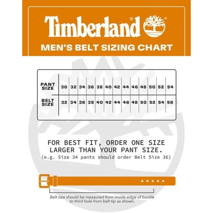 Чоловічий шкіряний ремінь Timberland, темно-коричневий, ширина 32 мм