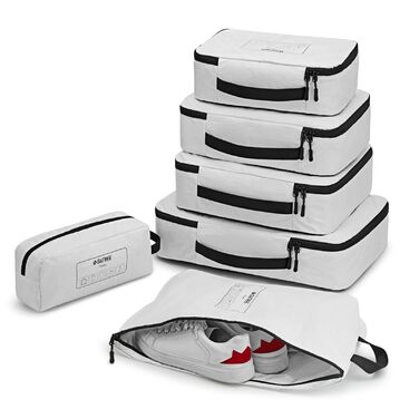 Набір органайзерів для валізи G4Free (6 шт) з Tyvek - розширювані сумки для одягу в подорож