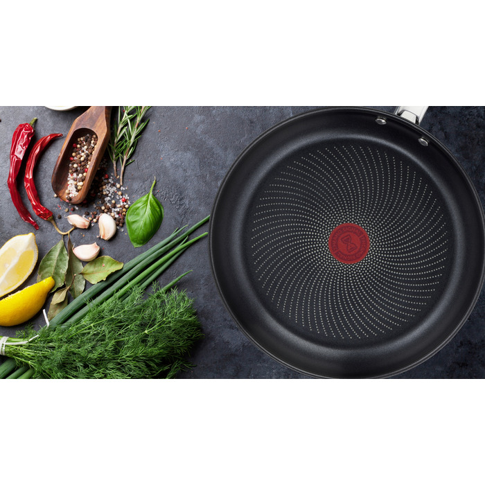 Набір сковорідок Tefal Intuition, 4 предмети, сріблясті, з антипригарним покриттям, 20/24/26/28 см