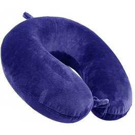 Подушка для шиї у літак/подорожі Memory Foam, підтримуюча, блакитна
