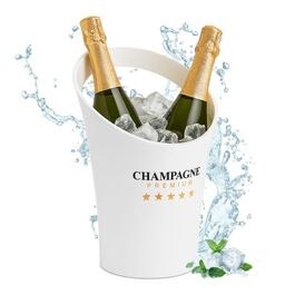 Relaxdays 2-Bottle Champagne Cooler in White