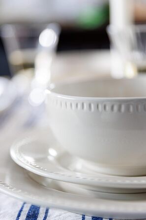 Набір посуду Mikasa Cranborne (12 предметів) - керамічний сервіз для 4 осіб, зелений (з подарунковою коробкою)