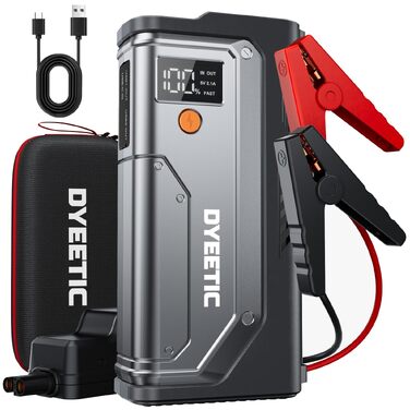 Пусковий пристрій (бустер) для автомобіля Starthilfe Powerbank 8000A, 26800mAh, чорний