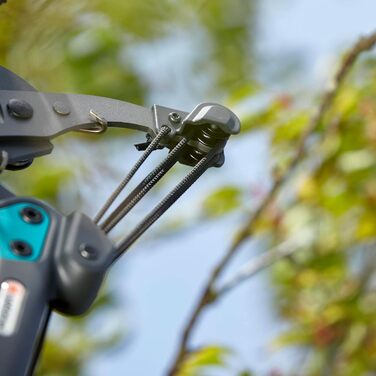Gardena combisystem Bypass Tree Shear: Pruning shear with 5-fold roller gearing for effortless cutting of branches up to 35 mm in diameter, with a 4.7 m tear-resistant pull cord and D-handle (298-20)