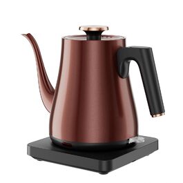 Електричний чайник Schwswanenhals 1.0L, ретро-дизайн, нержавіюча сталь, 1000W, автоматичне відключення, захист від перегріву, BPA-free, колір: темна мідь