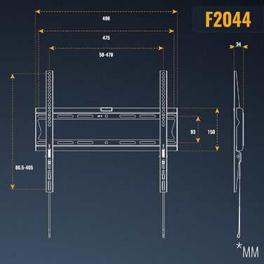 Настінне кріплення для телевізора RICOO F2044 32-55
