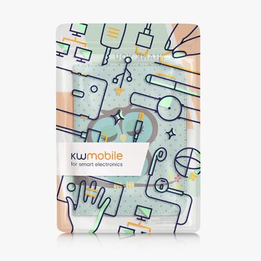 Чохол-книжка kwmobile для Kobo Clara BW/Clara Colour/Tolino Shine (5) / Shine Color з петлею для руки та мотивом бібліотеки (Eule Schlaf)