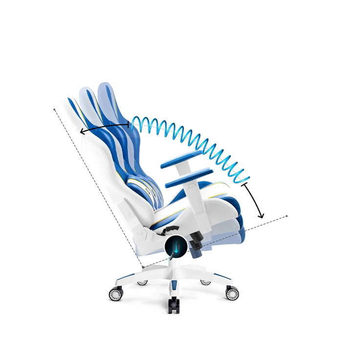 Ігрове крісло Diablo Chairs X-One 2.0, екошкіра, біле