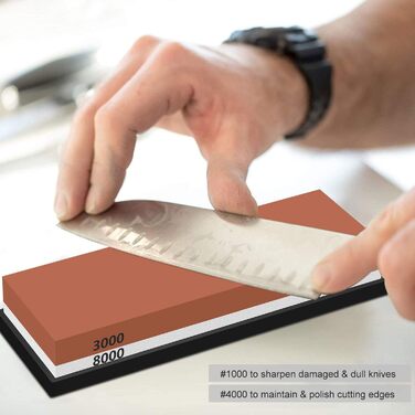 Набір для заточування ножів KELOFO 2-в-1: професійний шліф-камінь 3000/8000