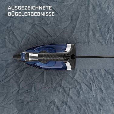 Праска Rowenta Acessteam DW4301: 2500 Вт, 140 г/хв, Microsteam 300, захист від накипу, без крапель, блакитно-чорна