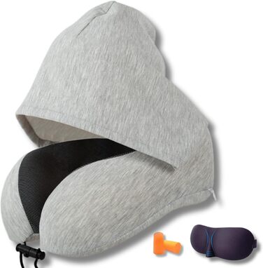 Подушка для подорожей Nappy Dreamjoy Comfy з memory foam, сірого кольору (H669-17)