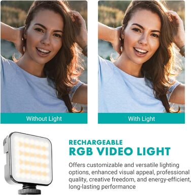 Movo iVlogger-PRO: Набір для влогів з комплектом аксесуарів для iPhone/Android (статив, мікрофон, RGB-світло)