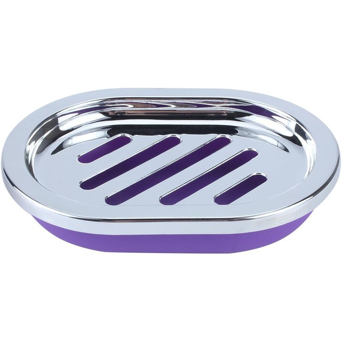 Bathroom and Toilet Set, 6-Piece Bathroom Accessory Set, with Cup, Toothbrush Holder, Soup Holder, Hand Sanitizer Bottle, Trash Can, Toilet Brush (Purple)